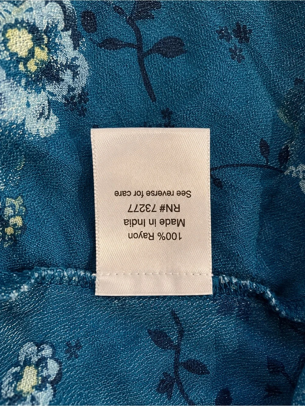 Sonoma Blue Floral Peasant Dress 0X 12W/14W Boho Rayon